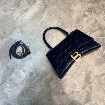 Top Quality Hourglass Small Handbag In Dark Blue, For Women,  Bags 9in/23cm 5935461LRGM4611