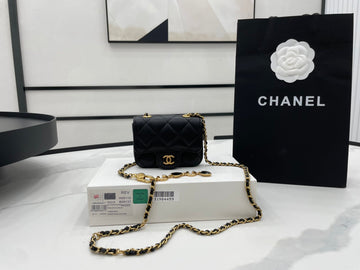 CHLMini Flap Bag Black For Women, Women’s Bags 3.5in/9cm