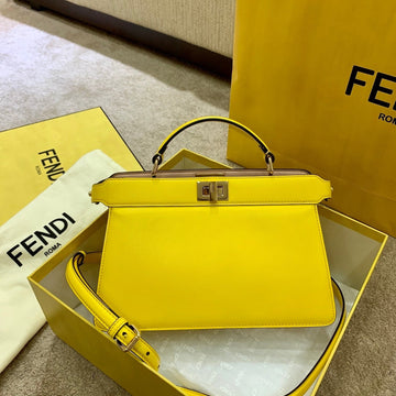 Top QualityTop Quality Peekaboo ISeeU East-West Yellow For Women, Women’s Handbags 11in/29cm FF 8BN323