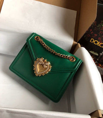 Top Quality Medium Devotion Bag Green For Women 8.1in/20.5cm