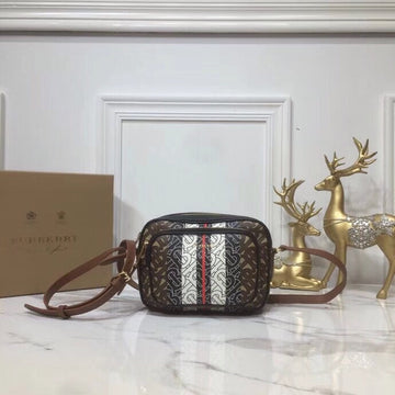 Top Quality Monogram Stripe E-Canvas Camera Bag Bridle Brown For Women, Bags 19.5cm/7.7cm
