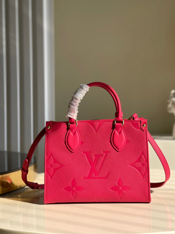 Top Quality OnTheGo PM Tote Bag Monogram Empreinte Rosy For Women, WomenÂs Handbags, Shoulder And Crossbody Bags 9.8in/25cm Top Quality M45660
