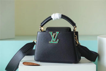 Top Quality Capucines BB Taurillon Black For Women,  Shoulder And Crossbody Bags 21cm/8.3in Top Quality