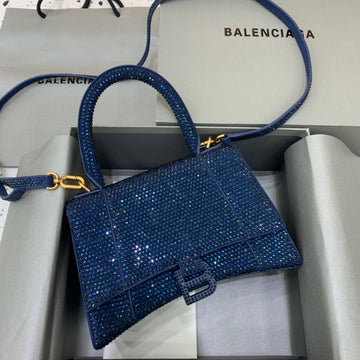 Top Quality Hourglass Small Handbag In Dark Blue, For Women,  Bags 9in/23cm