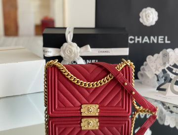 CHLMeTop Qualityum Boy Handbag Red For Women 9.8in/25cm A67086