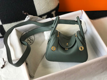 Top Quality Lindy Mini Green Togo Bag With Gold Hardware For Women, WomenÃ¢ÂÂs Handbags, Shoulder And Crossbody Bags 7.5in/19cm