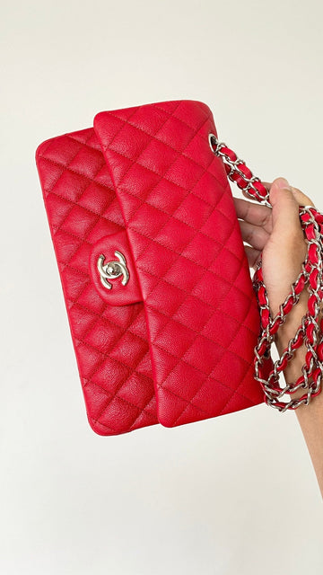CHLSmall Classic Handbag Red For Women Bags 9.1in/23cm