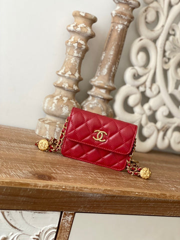 CHL Clutch With Chain Red For Women Bags 4.8in/12.3cm