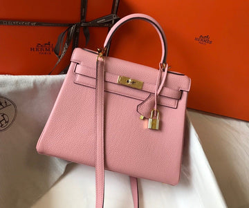 Top Quality Kelly 28cm Bubblegum Pink Togo Bag For Women, Handbags, Shoulder Bags 11in/28cm