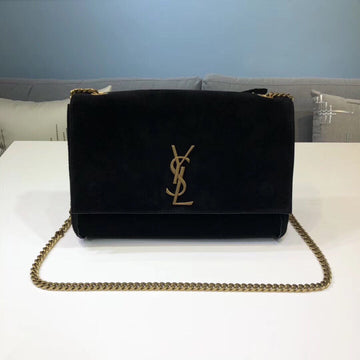 YSSL Kate Medium Reversible Chain Bag Black For Women 28.5in/11cm YSL 5538040UD7W1000
