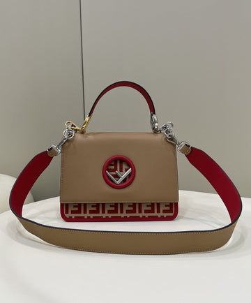 Top QualityTop Quality Kan I F Medium Brown and Red Bag For Woman 18cm/7in