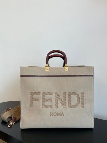 Top QualityTop Quality Sunshine Large Tote Bag Beige For Women, Women’s Handbags, Shoulder Bags 15.7in/40cm FF 8BH372