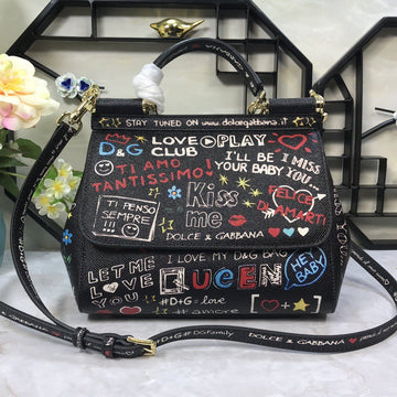 Top Quality MeTop Qualityum Sicily Handbag In Dauphine Muticolour For Women 10.2in/26cm Top QualityÂ 