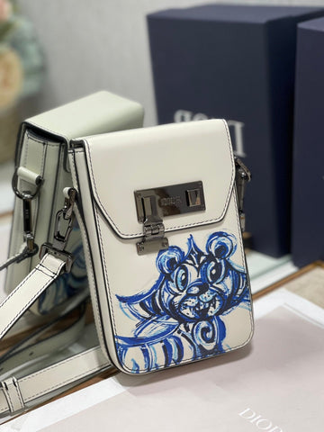 Top Quality D-Bubble Bucket Bag White For Women 7.5in/19cm CD