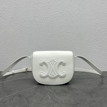 Top Quality Folco Cuir Triomphe White For Women 7in/19cm 198263DU3.01BC