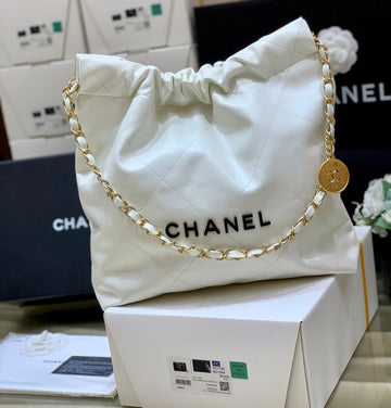 CHL 22 Handbag White For Women 14in/37cm AS3261 B08038 10601