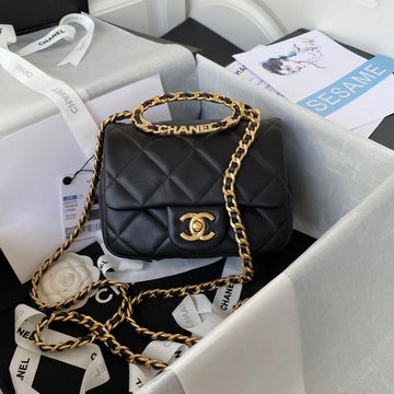CHLSmall Top Qualityap Bag Gold Hardware Black For Women Handbags, Shoulder Bags 7.9in/20cm AS3450