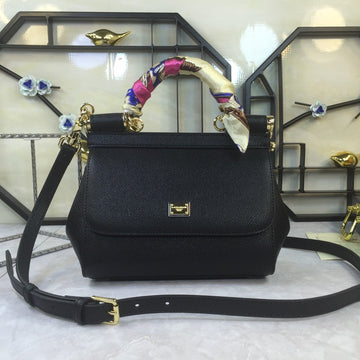 Top Quality MeTop Qualityum Sicily Handbag In Dauphine Black For Women 10.2in/26cm Top Quality Â Top Quality4347A100180999