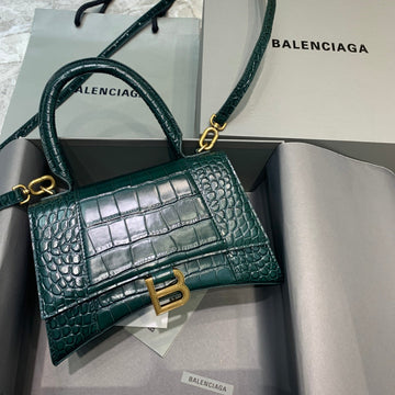 Top Quality Hourglass Small Handbag In Dark Green, For Women,  Bags 9in/23cm