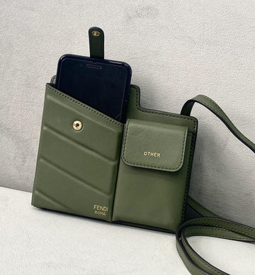 Top QualityTop Quality Bustine 2 Pockets Mini Olive Bag For Woman 16cm/6in