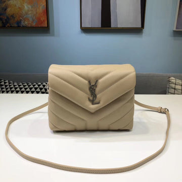 Top Quality Loulou Mini Shoulder Bag White For Women 7in/18cm YSL