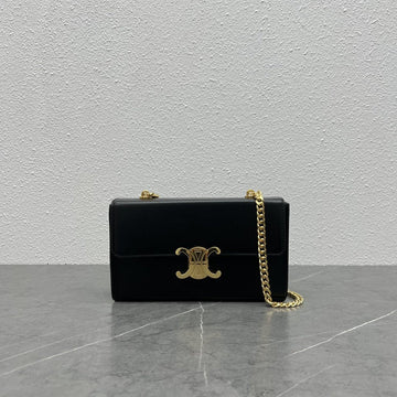 Top Quality Chain Box Triomphe Bag Black For Women 9in/22cm 110803BF4.38NO