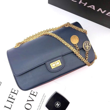 CHLMaroon Medallion Nude Reissue 2.55 Classic 225 Top Qualityap Navy Blue Bag For Women 24cm/9.4in
