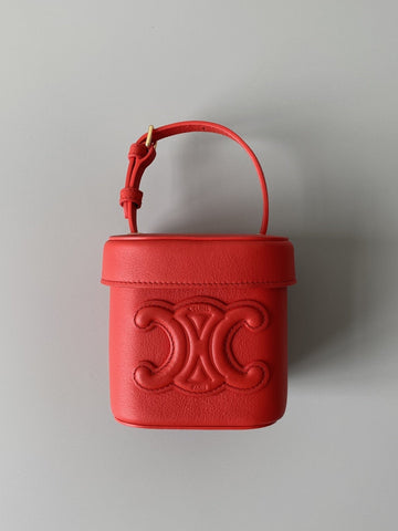 Top Quality Small Box Cuir Triomphe Red For Women 4in/11cm 199263EFB.27BR