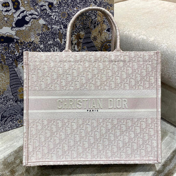 Top Quality Large Book Tote Rose Des Vents Oblique Embroidery, Pink, For Women WomenÂs Handbags, Shoulder Bags, 42cm CD