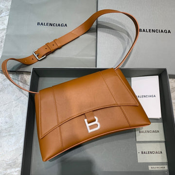 Top Quality Downtown Small Shoulder Bag In Brown, For Women,  Bags 11.8in/30cm