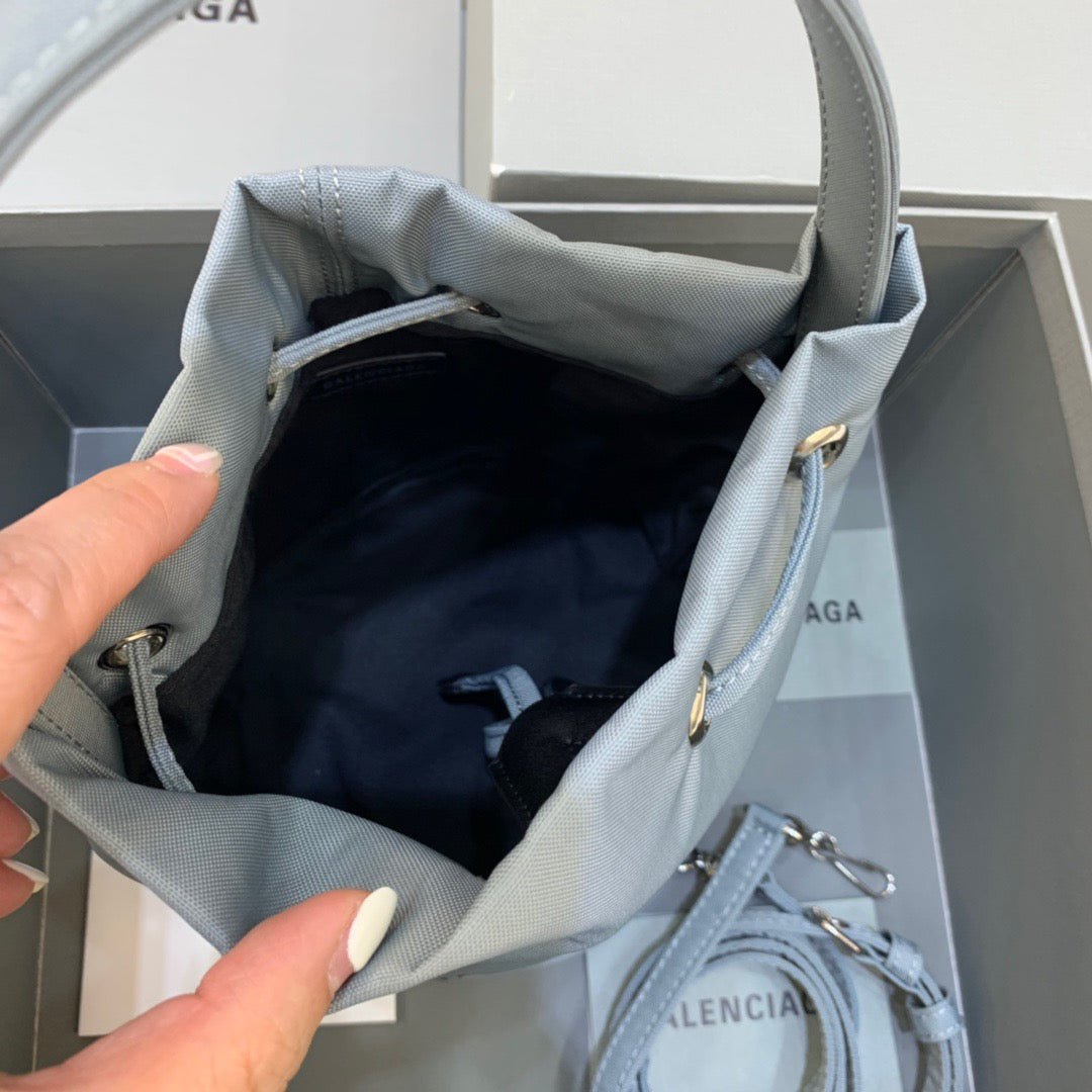 Balen Le Cagole MeTop Qualityum Bucket Bag In Light Gray, For Women,  Bags 11.8in/30cm