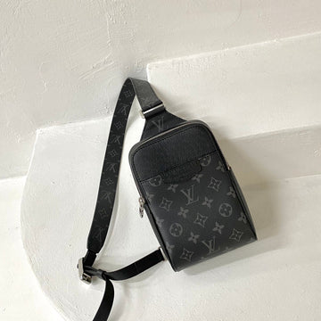 Top Quality Outdoor Slingbag Taigarama Noir Black For Men, Bags, Crossbody Bags 8.3in/21cm Top Quality M30741