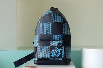 Top Quality Racer Damier Spray Blue For Men, Backpacks 16in/41cm Top QualityÂ 