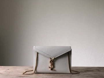 YSSL Cassandra Flap-Front Crossbody Bag White For Women 8.7in/22cm YSLÂ 