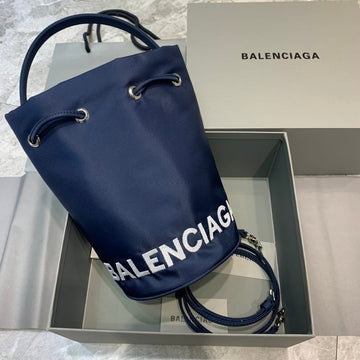 Top Quality Le Cagole MeTop Qualityum Bucket Bag In Dark Blue, For Women,  Bags 17.6in/45cm