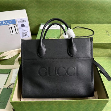 gg Small tote With gg Logo Black For Women 12in/31.5cm gg 674822 0E8IG 1000