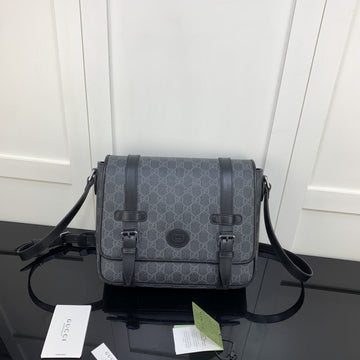 gg Messenger Bag Black For Men 11in/28cm gg â658542 KGDHN 1000