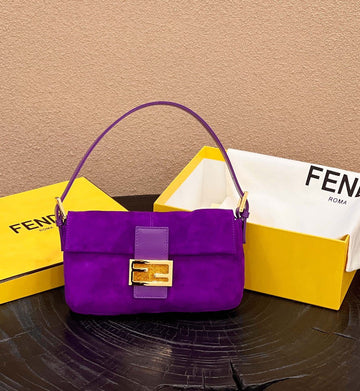 Top QualityTop Quality Baguette Purple Bag For Woman 25cm/9.5in