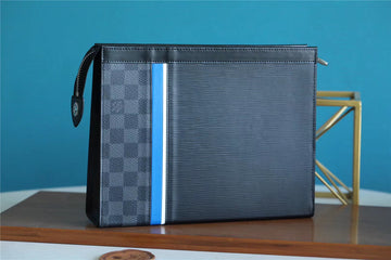 Top Quality Pochette Voyage MM Epi Damier Graphite Canvas Black For Men, Travel Accessories 27cm Top Quality M56827