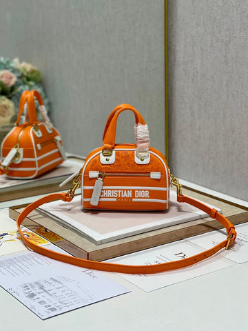 Top Quality Mini Vibe Zip Bowling Bag, Orange Handbags, Bowling Bags, 17cm CD