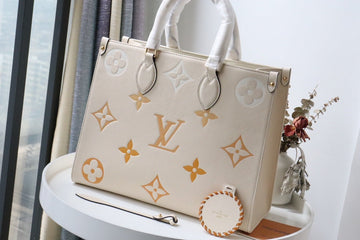 Top Quality OnTheGo MM Tote Bag Monogram Empreinte Cream For The Pool Collection, WoHandbags 13.8in/35cm Top Quality M45717