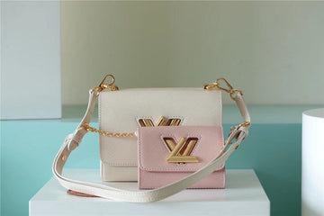 Top Quality Twist PM Bag, Shoulder and Cross Body Bags For Women Taupe Brown / Pink 7.5in/19cm Top Quality M59886