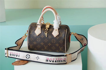 Top Quality Speedy Bandouliere 20 Monogram Canvas Black For Women,  Shoulder And Crossbody Bags 20cm/7.9in Top Quality M46234