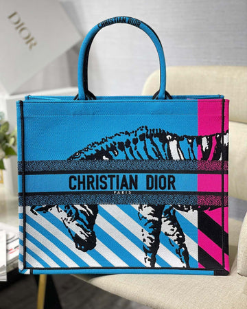 Top Quality Large Book Tote Blue And Pink, For Women, WomenÂs Handbags 16.5in/42cm CD
