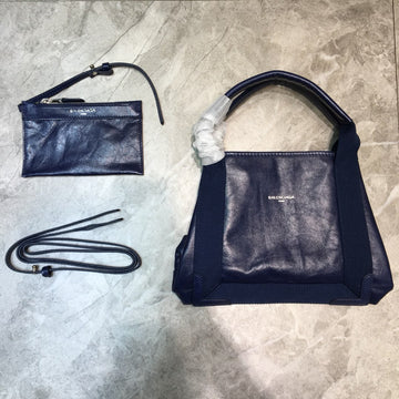 Top Quality Navy Small Cabas Tote Bag In Blue, For Women,  Bags 18.5in/47cm