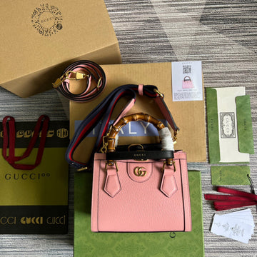 gg Diana Mini Tote Bag Pink For Women, Women’s Bags 7.9in/20cm gg â702732 U3ZDT 5479