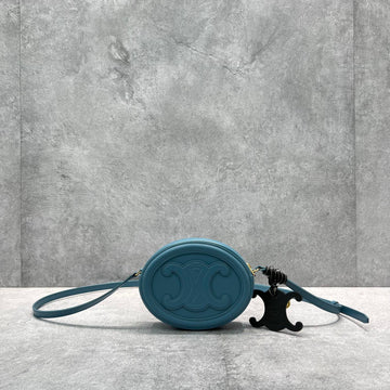 Top Quality Crossbody Oval Purse Cuir Triomphe Blue For Women 6in/16cm 10I703DPQ.07DD