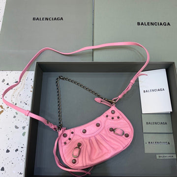 Top Quality Le Cagole Mini Bag With Chain Light Pink, For Women,  Bags 8.2in/21cm