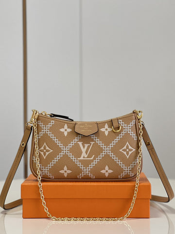 Top Quality Easy Pouch On Strap Monogram Empreinte Arizona Beige For Women, WoHandbags 7.5in/19cm Top Quality M81137