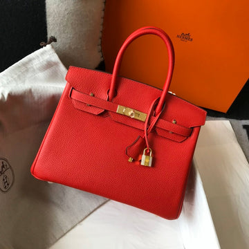 Top Quality Birkin Rouge De Coeur Red Epsom Gold Hardware Bag For Women, Handbags, Shoulder Bags 30cm/12in
